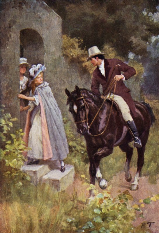 Illustration för Wuthering Heights av Emily Bronte (färg litho) av Percy Tarrant