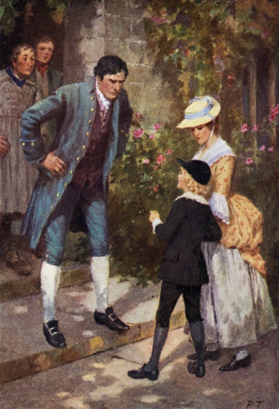 Illustration för Wuthering Heights av Emily Bronte (färg litho) av Percy Tarrant