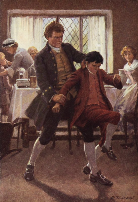 Illustration för Wuthering Heights av Emily Bronte (färg litho) av Percy Tarrant