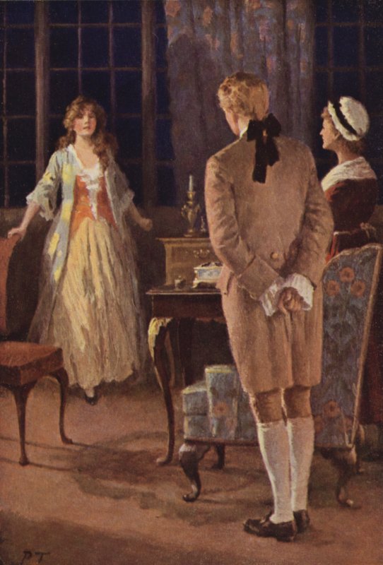 Illustration för Wuthering Heights av Emily Bronte (färg litho) av Percy Tarrant