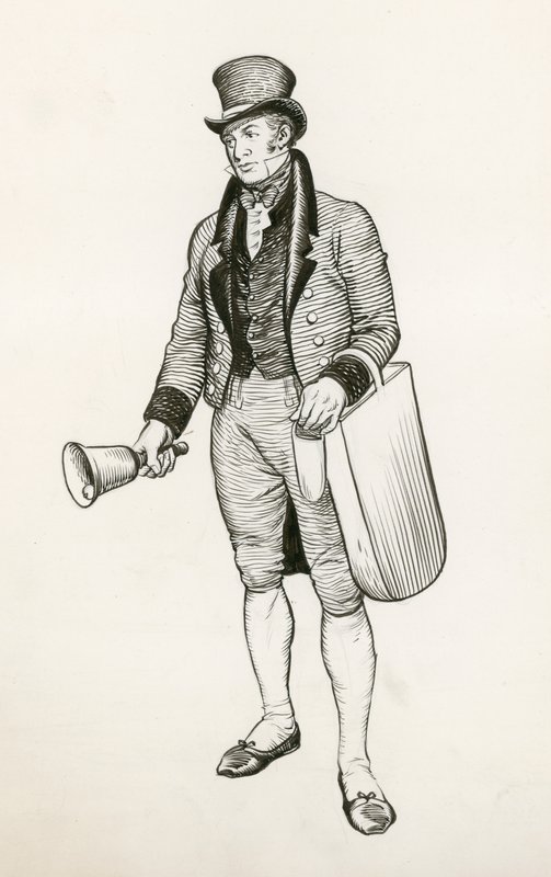 Klockringare (bläck på papper) av Peter Jackson