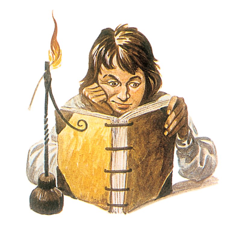 Pojke läser av Peter Jackson