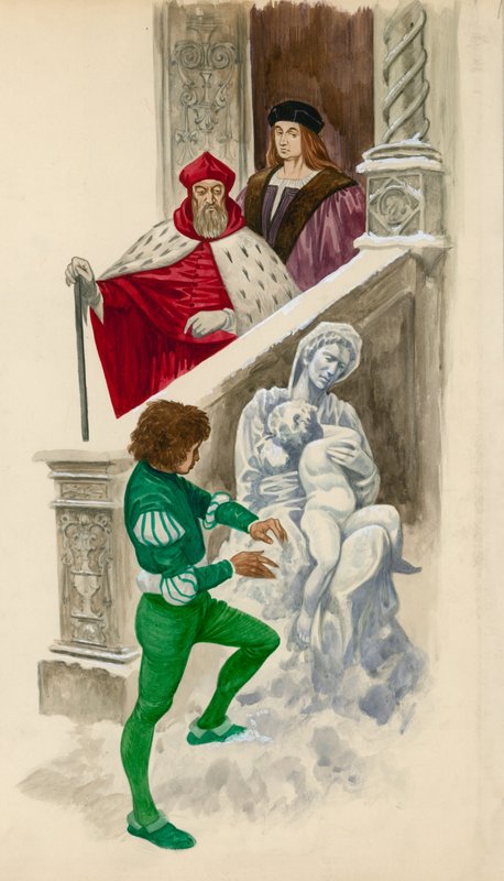 Michelangelo, som en pojke, ristade en staty från snön av Peter Jackson
