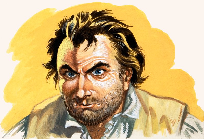 Myteri på Bounty (gouache på papper) av Peter Jackson