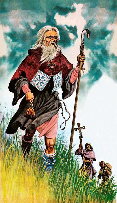 Saint Patrick tar Guds budskap över Irland till fots av Peter Jackson