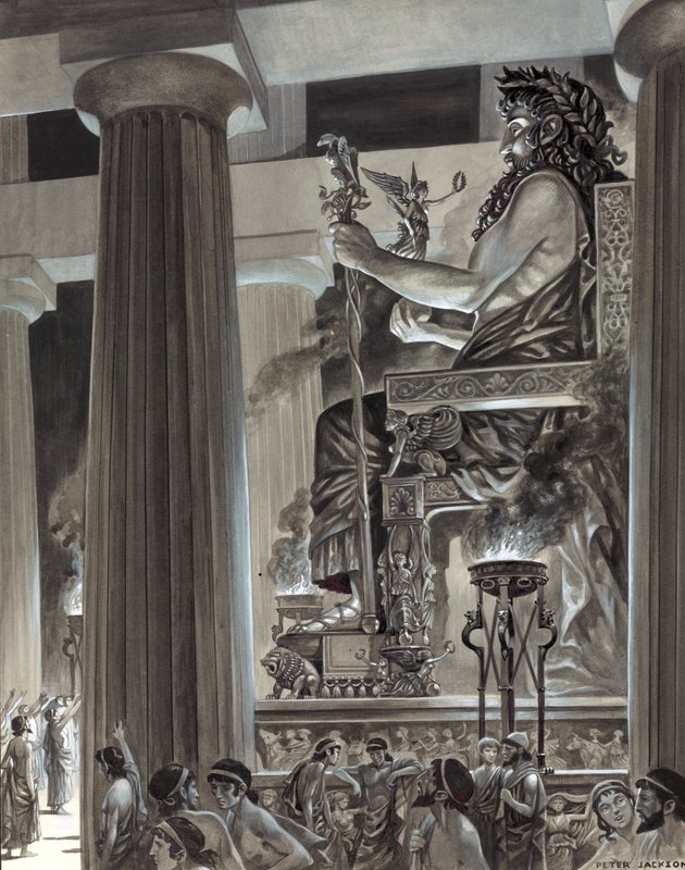 Staty av Zeus på Olympia av Peter Jackson