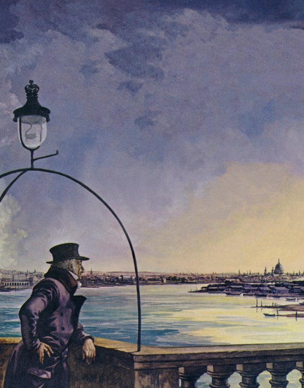 William Wordsworth, Upon Westminster Bridge (lito i färg) av Peter Jackson