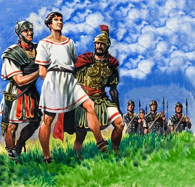Ung britt arresterad av romerska soldater av Peter Jackson