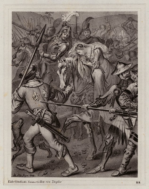 Anne av Bretagne, drottninggemål till Karl VIII av Frankrike av Peter Johann Nepomuk Geiger