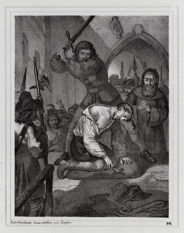Avrättning av greven av Reinstein-Tattenbach av Peter Johann Nepomuk Geiger