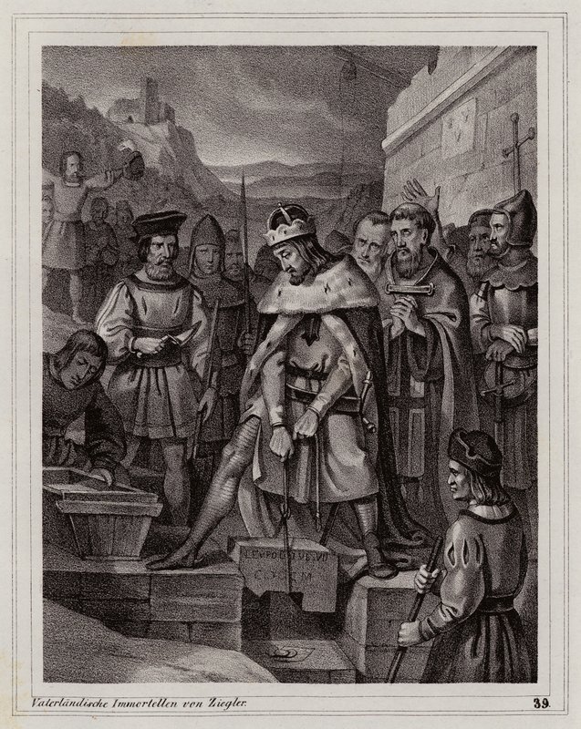 Grundandet av klostret Lilienfeld av Peter Johann Nepomuk Geiger