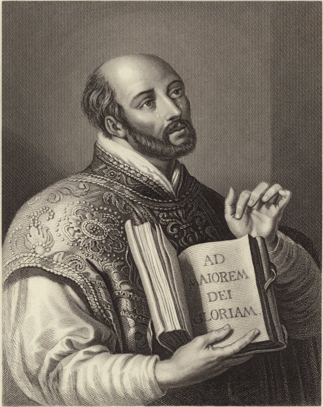 Ignatius av Loyola (gravyr) av Peter Paul (after) Rubens