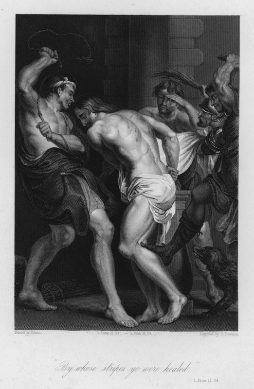 The Scourging of Christ, I Peter II, 24 (gravyr) av Peter Paul (after) Rubens