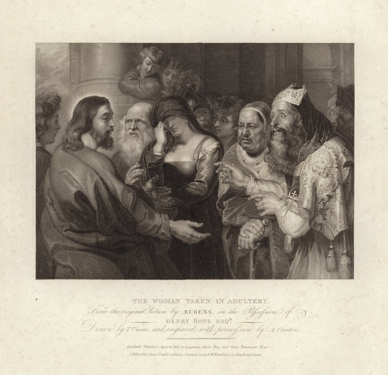 Kvinnan tagen i äktenskapsbrott av Peter Paul Rubens