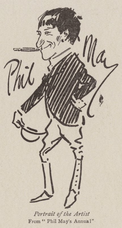 Porträtt av konstnären av Phil May