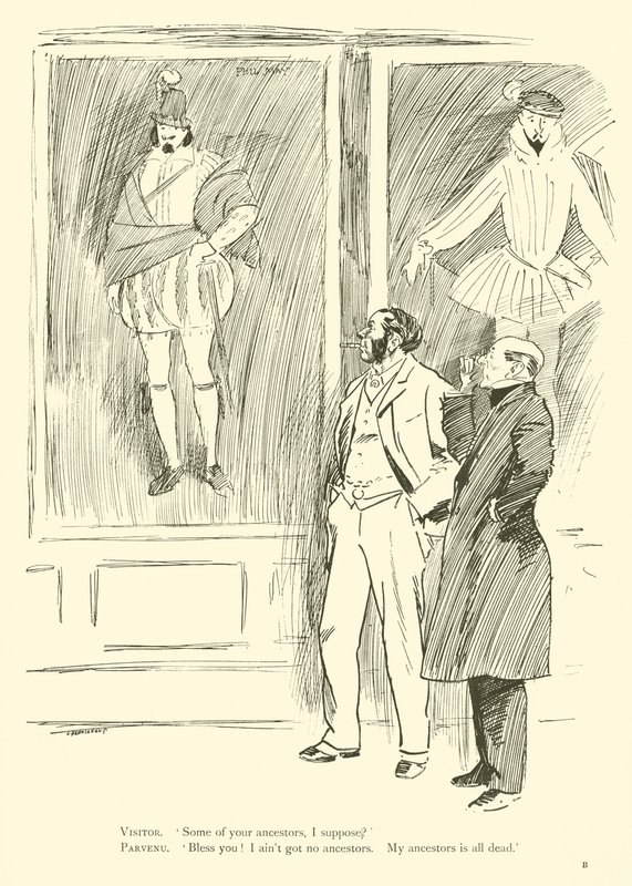 Tecknad film av Phil May, från 1890-talet (litho) av Phil May