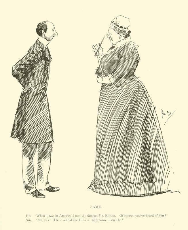 Tecknad film av Phil May, från 1890-talet (litho) av Phil May