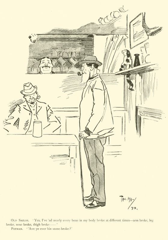 Tecknad film av Phil May, från 1890-talet (litho) av Phil May