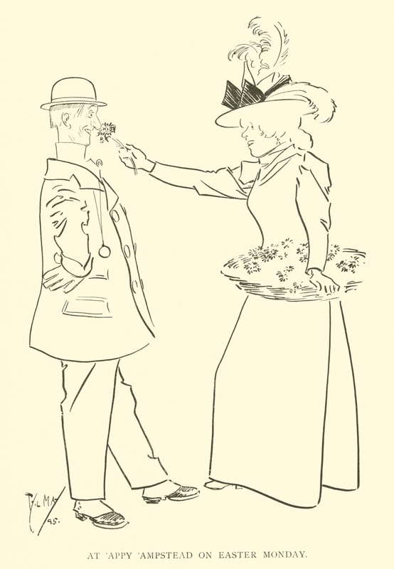 Tecknad film av Phil May, från 1890-talet (litho) av Phil May