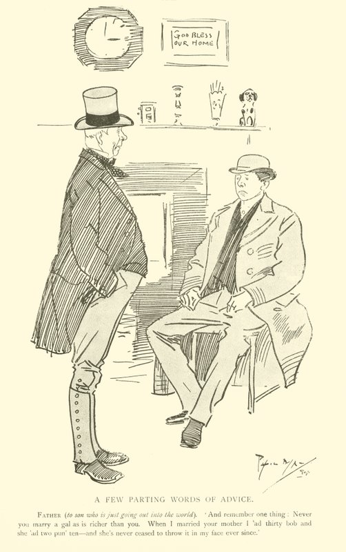 Tecknad film av Phil May, från 1890-talet (litho) av Phil May