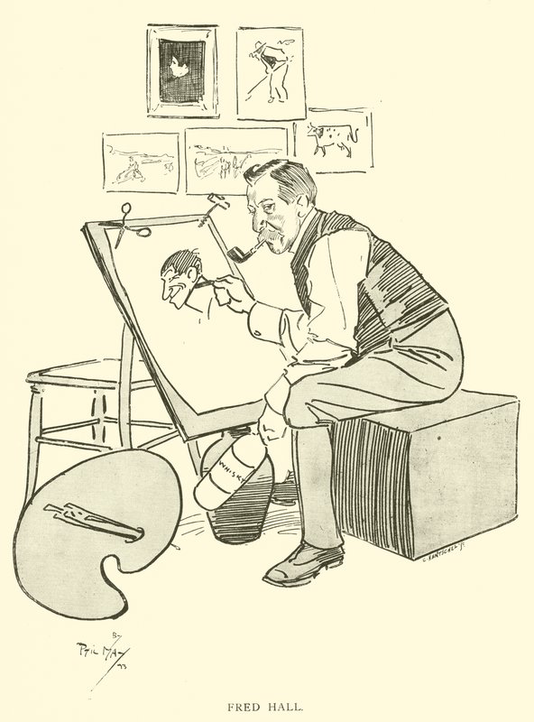 Tecknad film av Phil May, från 1890-talet (litho) av Phil May