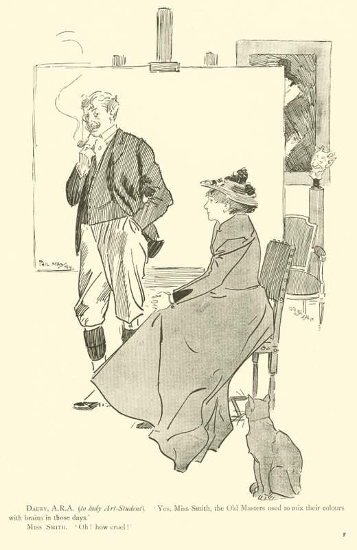 Tecknad film av Phil May, från 1890-talet (litho) av Phil May