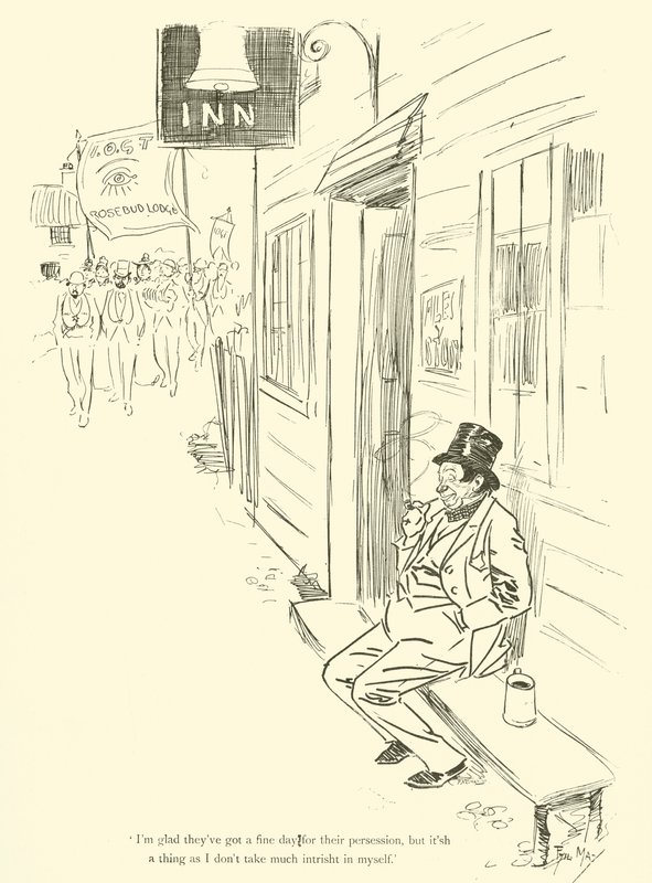 Tecknad film av Phil May, från 1890-talet (litho) av Phil May