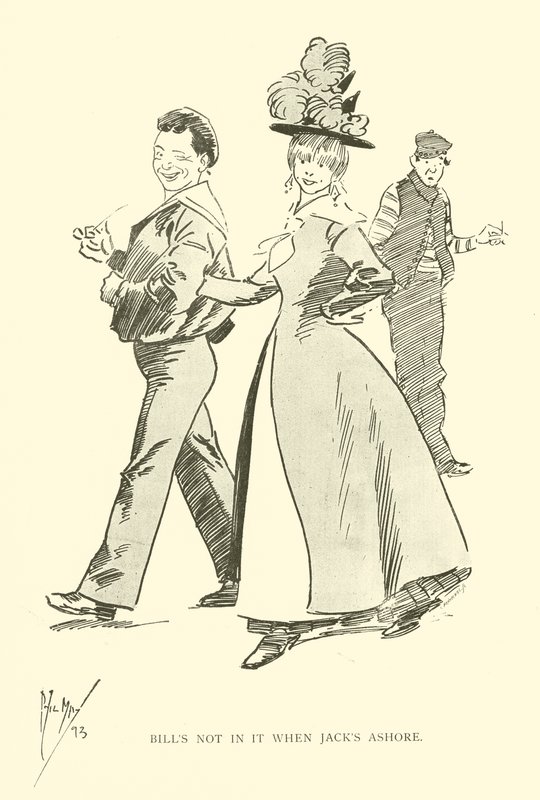 Tecknad film av Phil May, från 1890-talet (litho) av Phil May