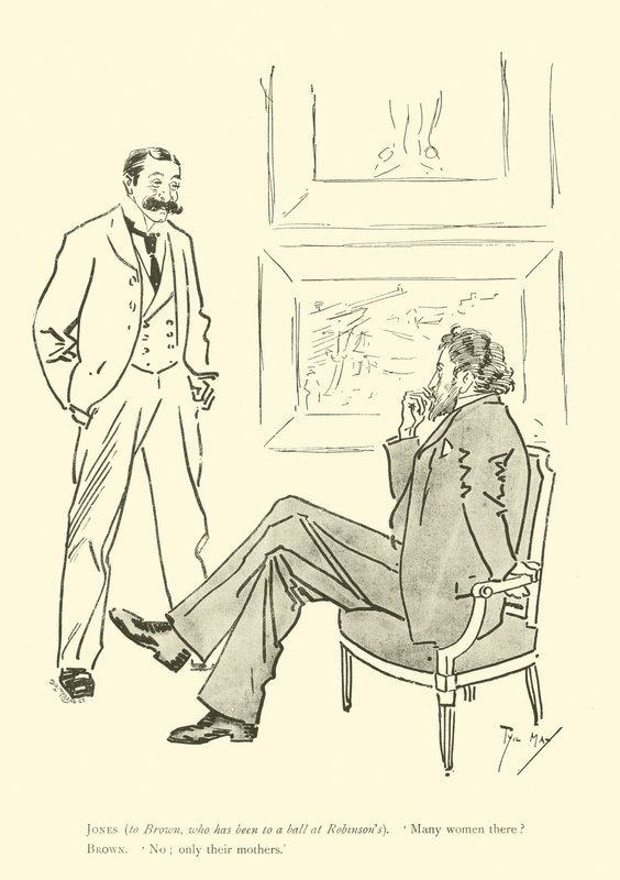 Tecknad film av Phil May, från 1890-talet (litho) av Phil May