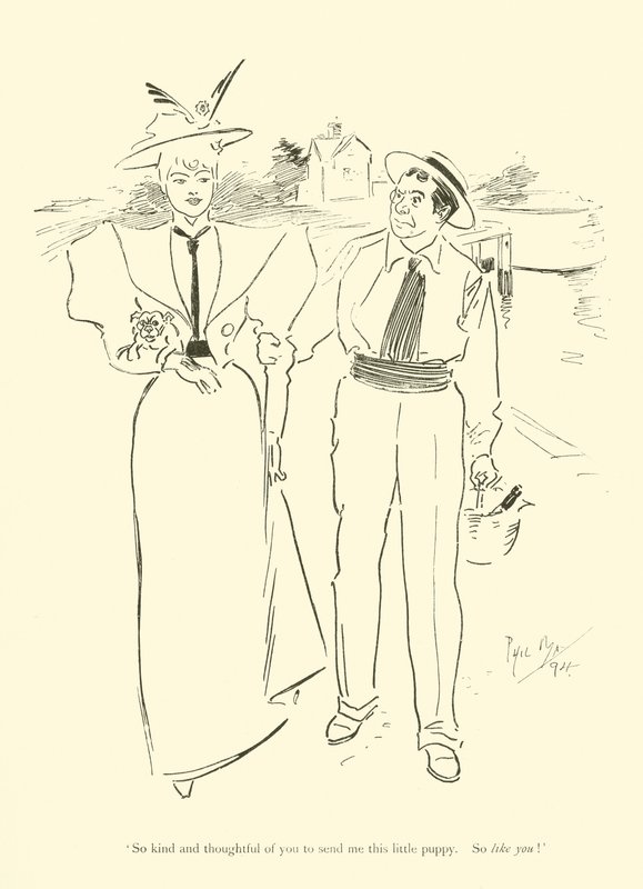 Tecknad film av Phil May, från 1890-talet (litho) av Phil May