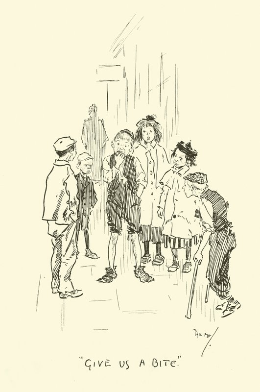 Illustration för Phil Mays Gutter-Snipes av Phil May
