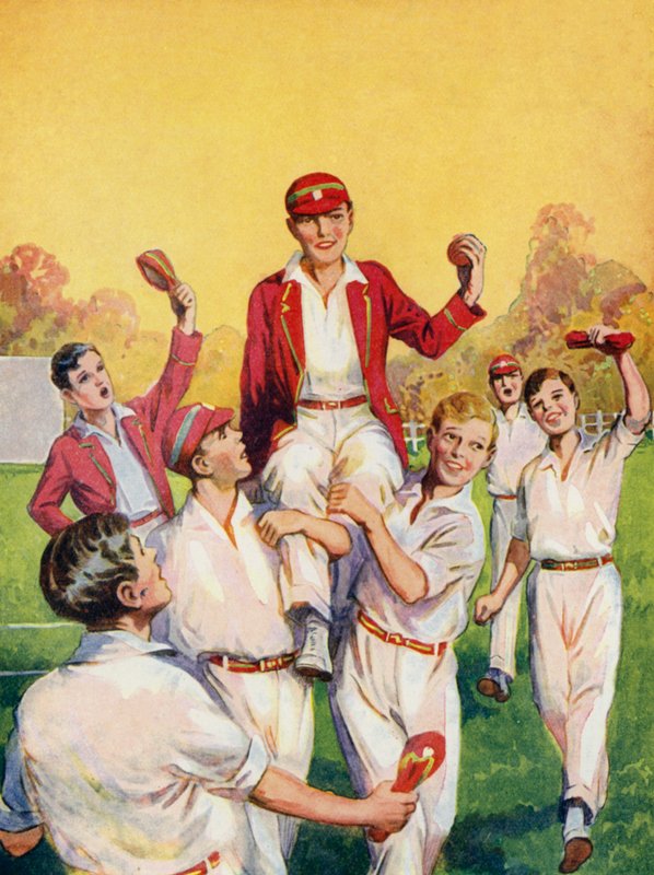 Pojkcricket, matchens hjälte (färg litho) av Philibert Louis Debucourt