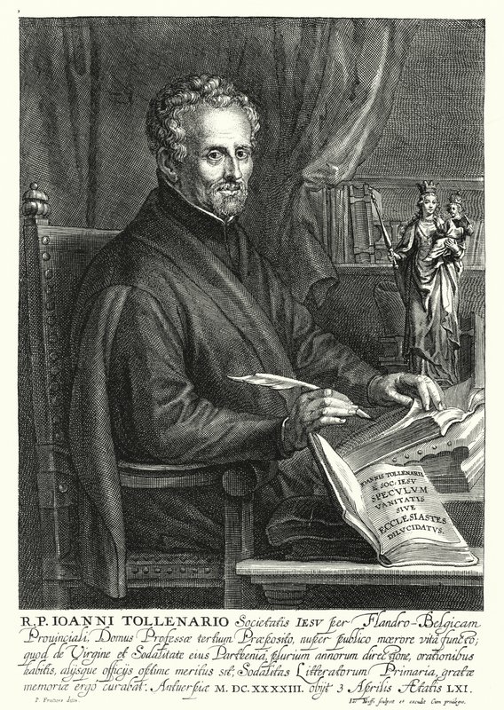Jan de Toolenaere, flamländsk jesuit (gravyr) av Philip (after) Fruytiers
