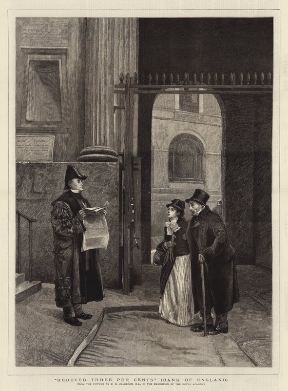 Tre procent sänkt, Bank of England av Philip Hermogenes Calderon