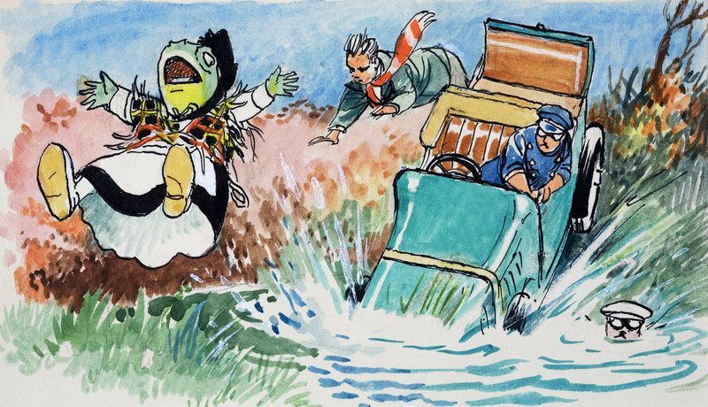 Toad of Toad Hall (gouache på papper) av Philip Mendoza