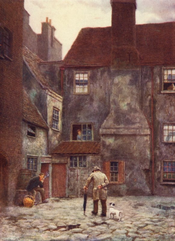 Baksidan av Queens Head Inn, Southwark, 1884 av Philip Norman