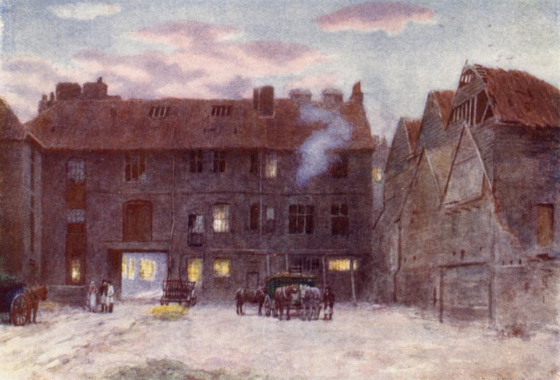 Baksidan av White Hart Inn, Southwark, 1884 av Philip Norman