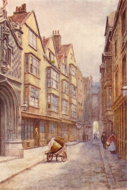 Cloth Fair, West Smithfield, ser västerut, 1904 av Philip Norman