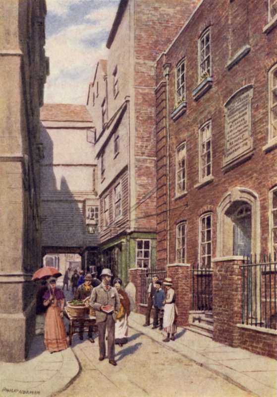 Ingången till Bishopsgate från Great St Helens, 1890 av Philip Norman