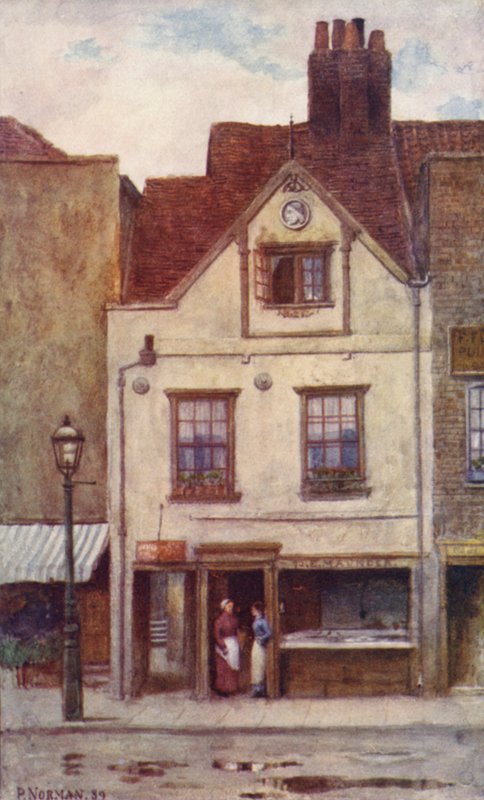 Maunders Fish Shop, Cheyne Walk, 1887 av Philip Norman