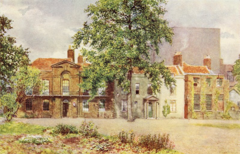 Gamla hus på platsen för Victoria and Albert Museum, 1899 av Philip Norman