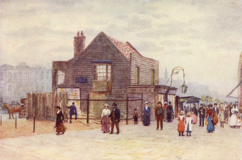 Vine Tavern, Mile End, ser västerut, 1903 av Philip Norman