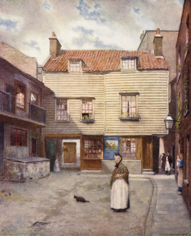 White Hart Yard, Brooke Street, Holborn, 1903 av Philip Norman