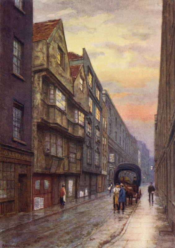 Wych Street, Strand, med utsikt mot nordväst, 1901 av Philip Norman
