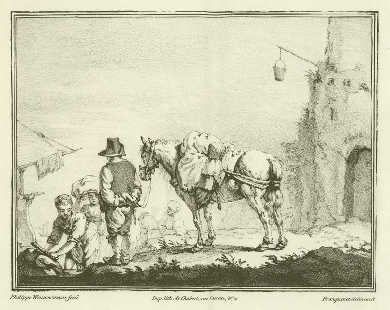 Resenär med en häst av Philips Wouwerman