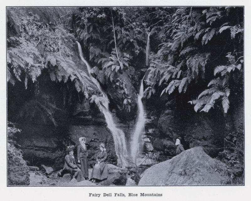 Fairy Dell Falls, Blue Mountains (s/v foto) av Photographer Australian