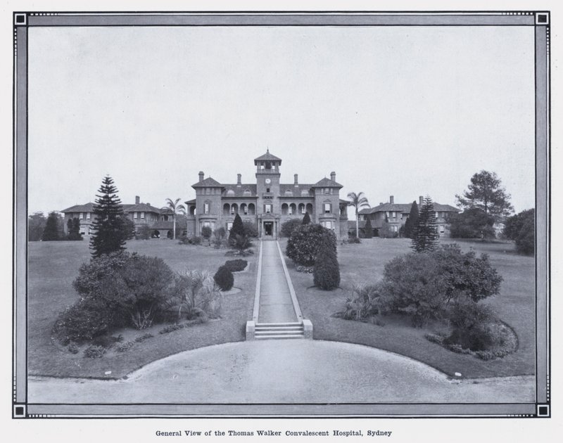 Översikt över Thomas Walker Convalescent Hospital, Sydney (s/v foto) av Photographer Australian