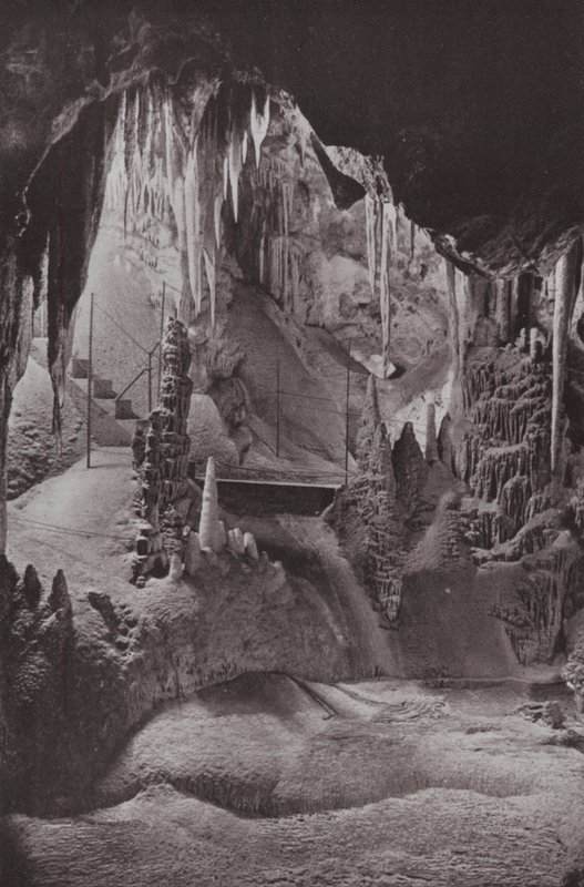 Scen i de berömda Jenolan Caves, New South Wales (s/v foto) av Photographer Australian