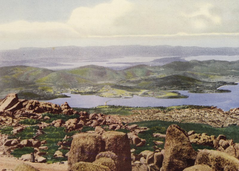 Tasmanien: Panorama från Pinnacle (färgfoto) av Photographer Australian
