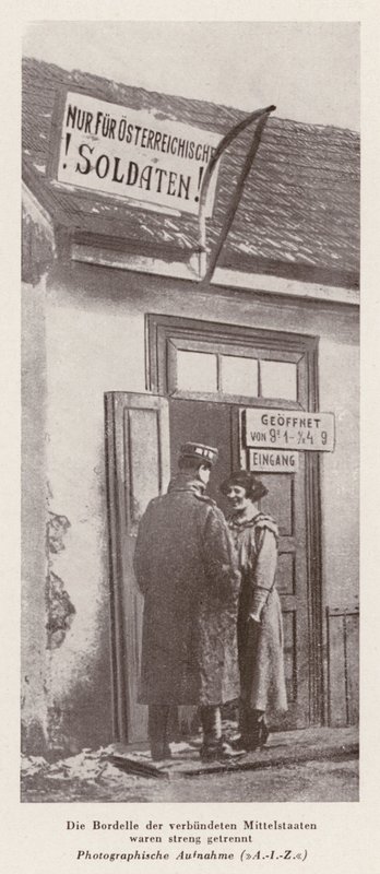 Bordell endast för österrikiska soldater (svartvitt foto) av Photographer Austrian